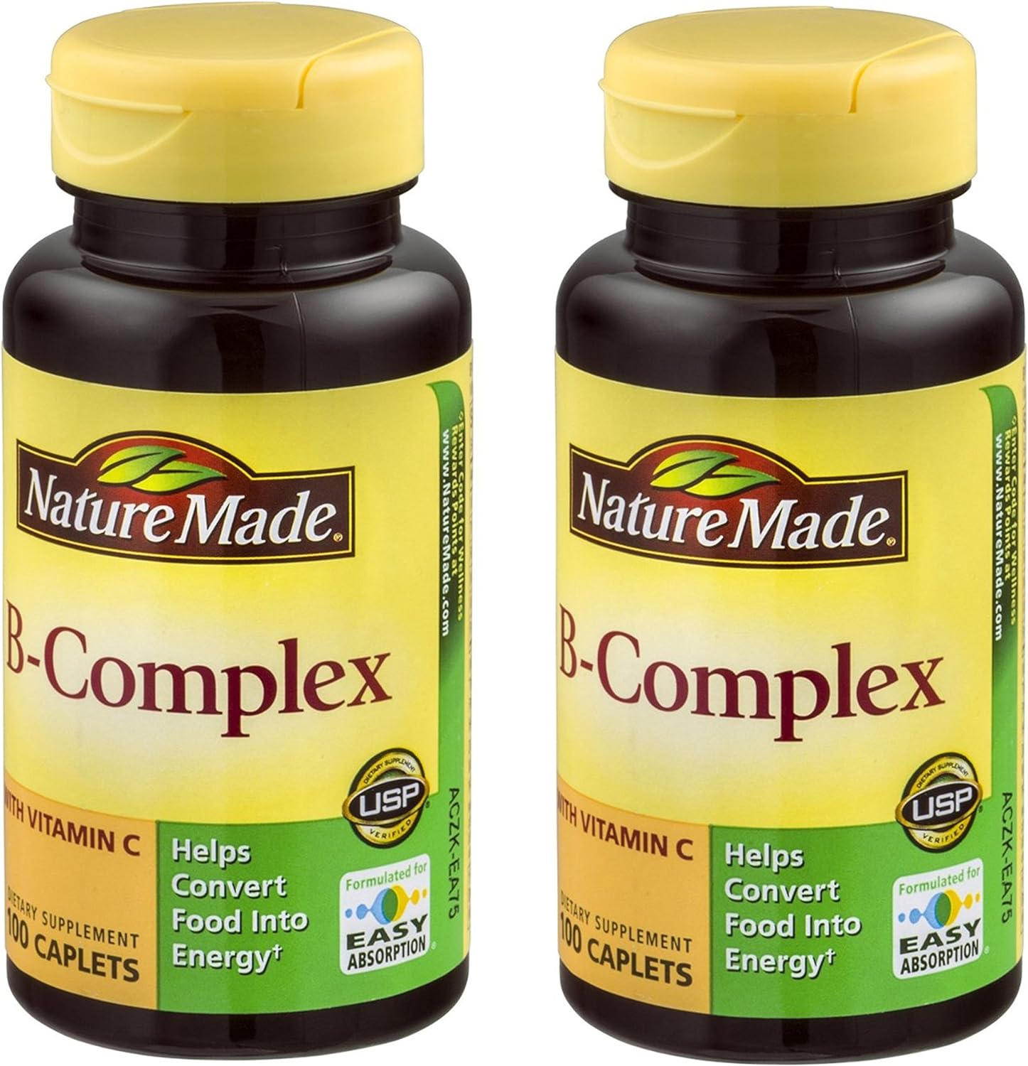 Витамины группы B Nature Made Vitamin B-Complex, 2 упаковки по 100 таблеток витамины группы b bronson super b vitamin b complex 100 таблеток