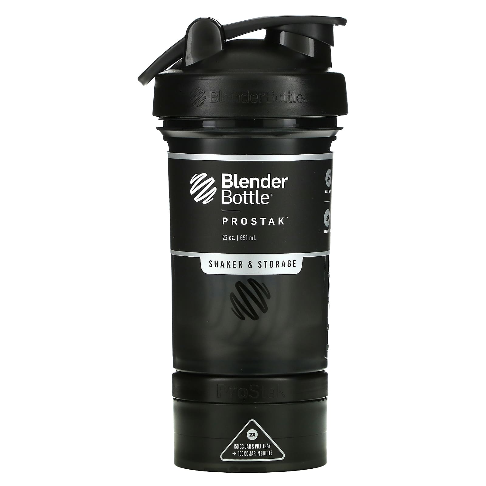 Шейкер Blender Bottle ProStak, черный, 651 мл