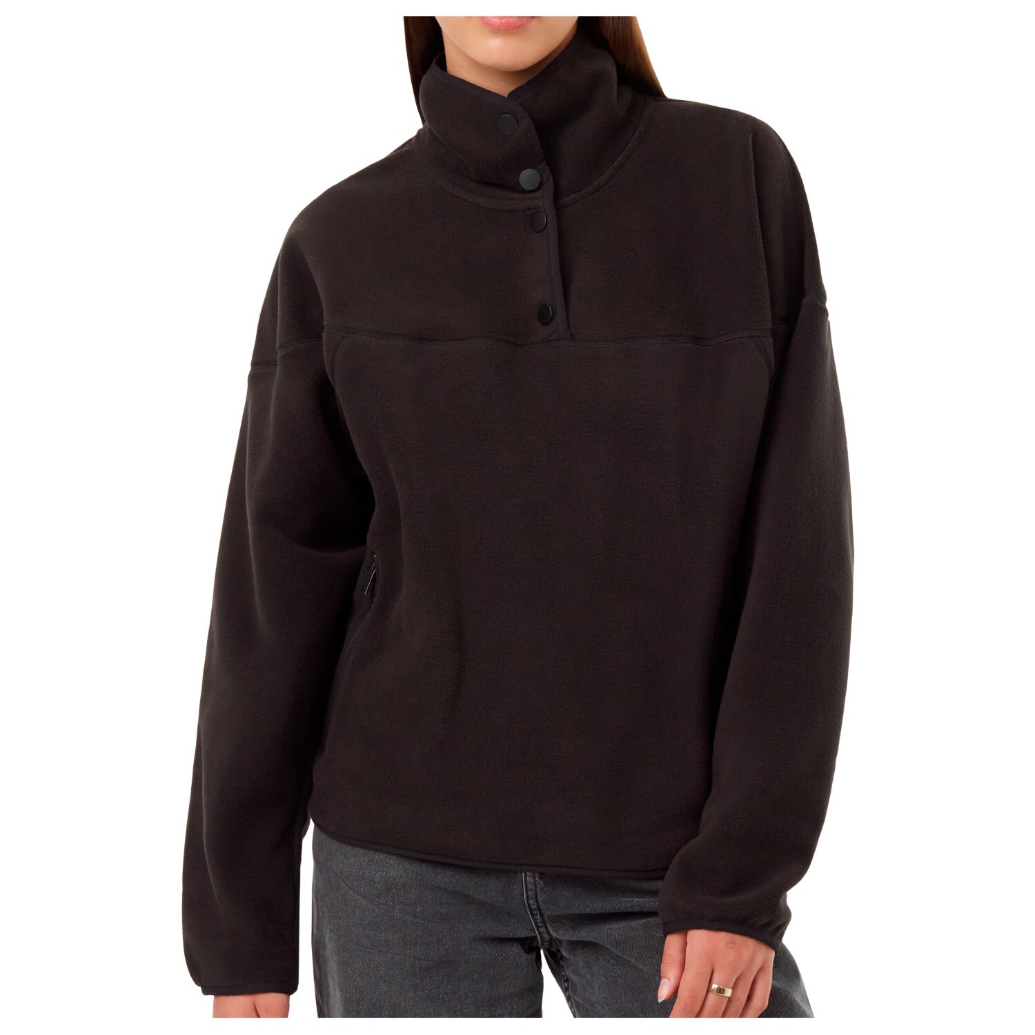 

Флисовый свитер Tentree Women's Recycled Microfleece 1/4 Snap, цвет Meteorite Black