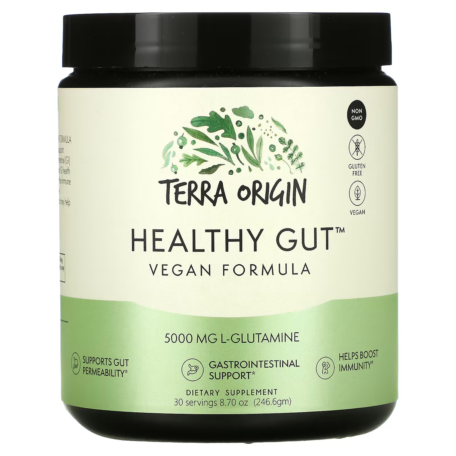Terra Origin, Healthy Gut, веганская формула, 246,6 г (8,7 унции) terra origin healthy gut reset pm 60 капсул