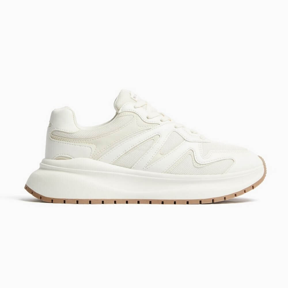 

Кроссовки Bershka Chunky Sole Mesh, белый