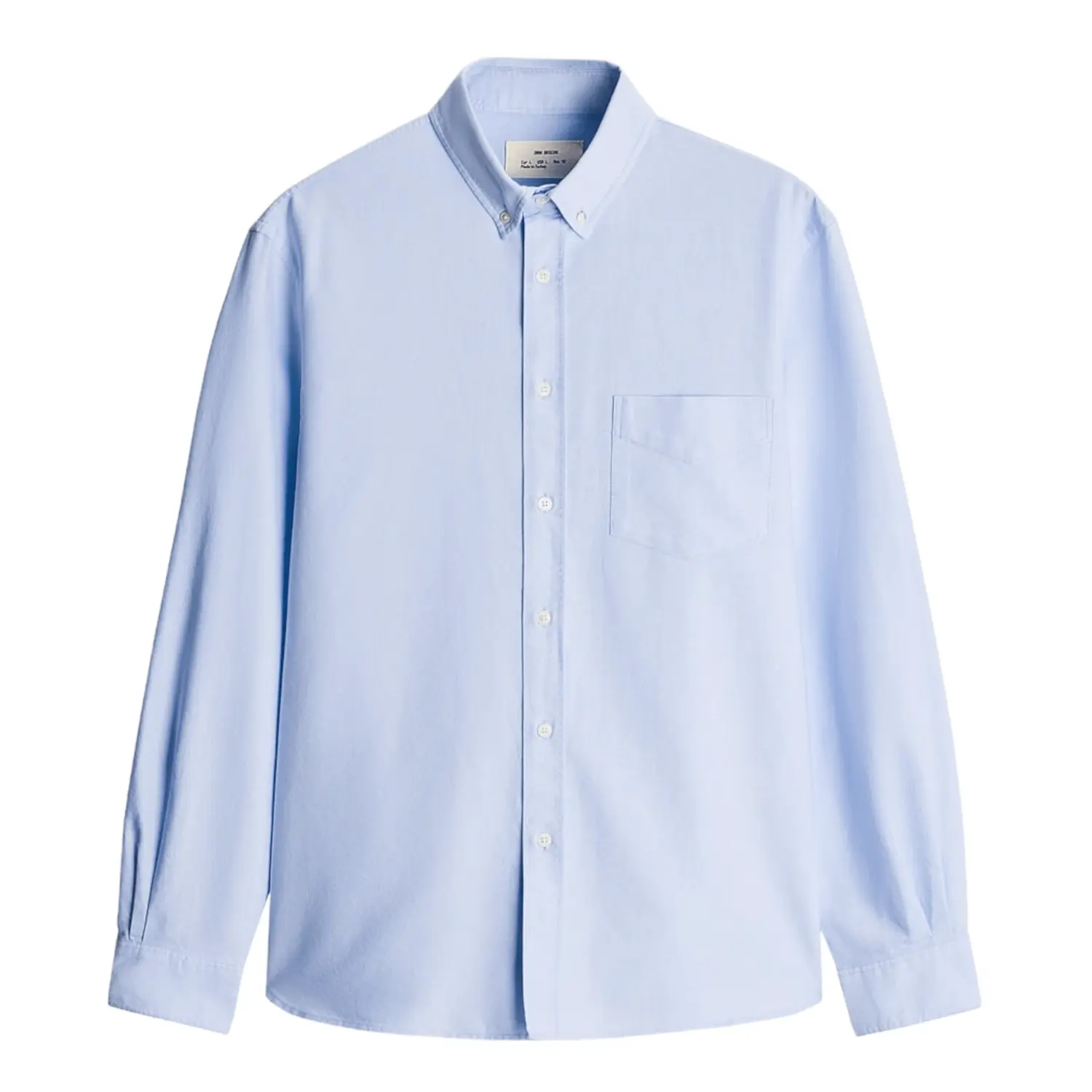 

Рубашка Zara Oxford Shirt With Pocket, голубой