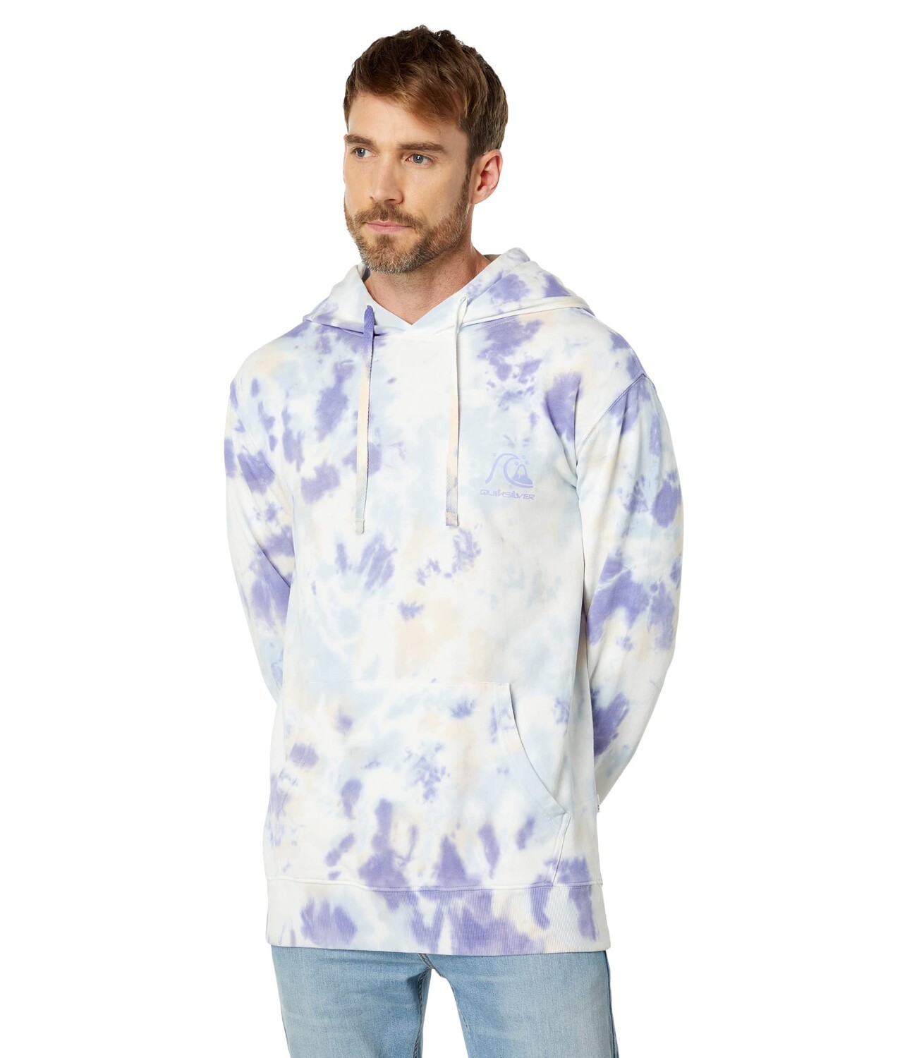 

Пуловер Quiksilver, Cloudy Tie-Dye Pullover Hoodie, Серый