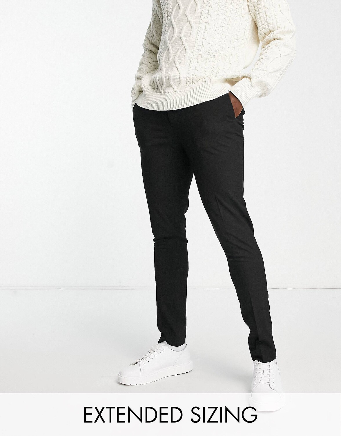 

Черные элегантные брюки скинни ASOS DESIGN, Черный