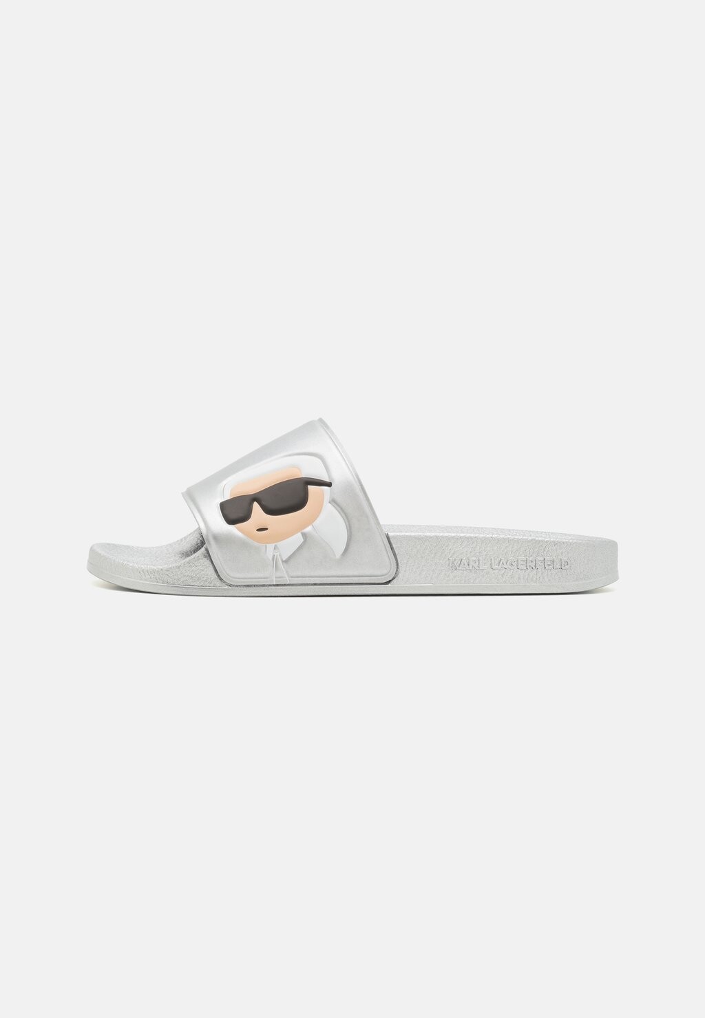 

Мюли на плоской подошве KONDO SLIDE KARL LAGERFELD, цвет silver