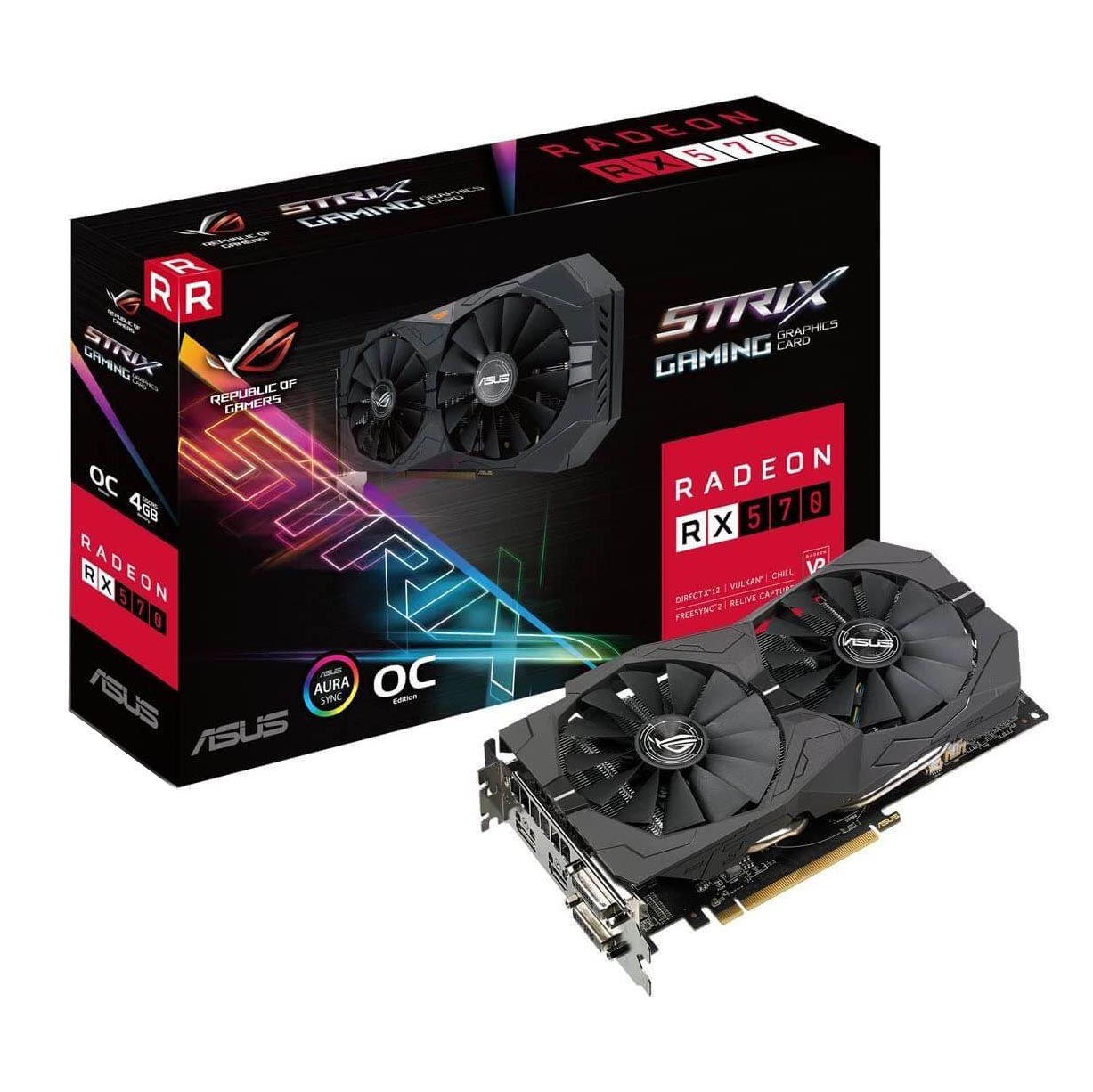 Видеокарта ASUS AMD Radeon RX 570 STRIX OC [STRIX-RX570-O4G-GAMING] цена и фото