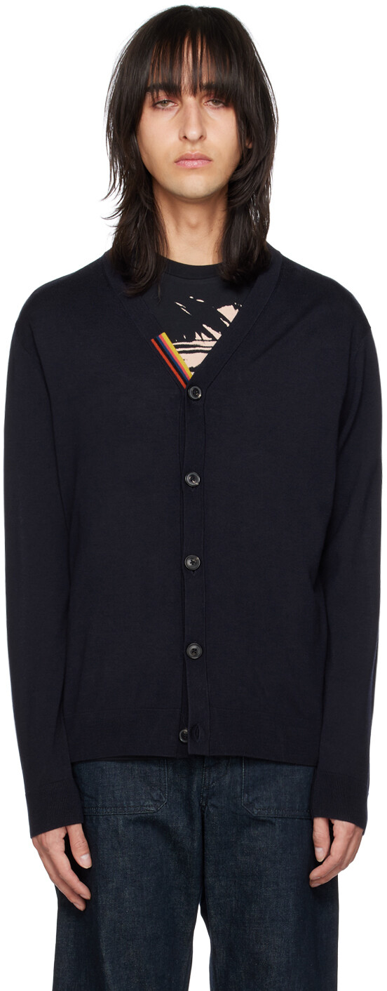 

Темно-синий кардиган в полоску Paul Smith