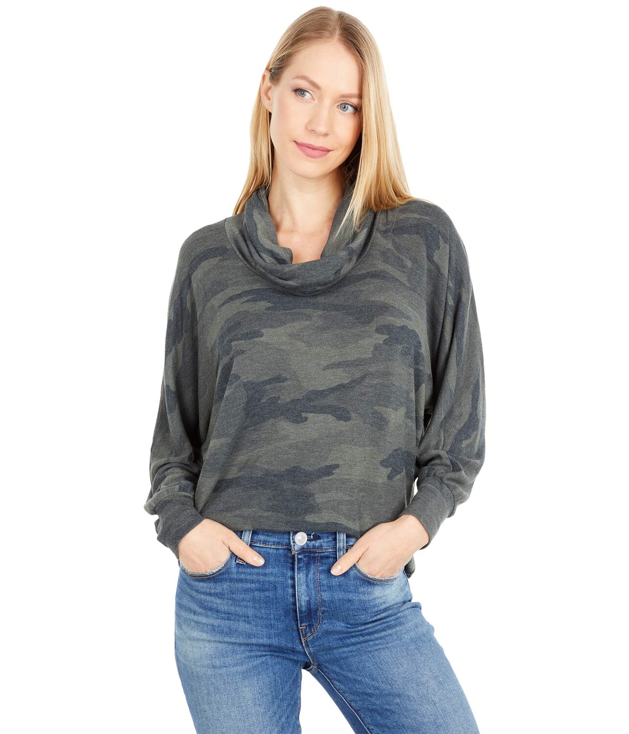 

Пуловер Splendid, Supersoft Camo Cowl Neck Pullover
