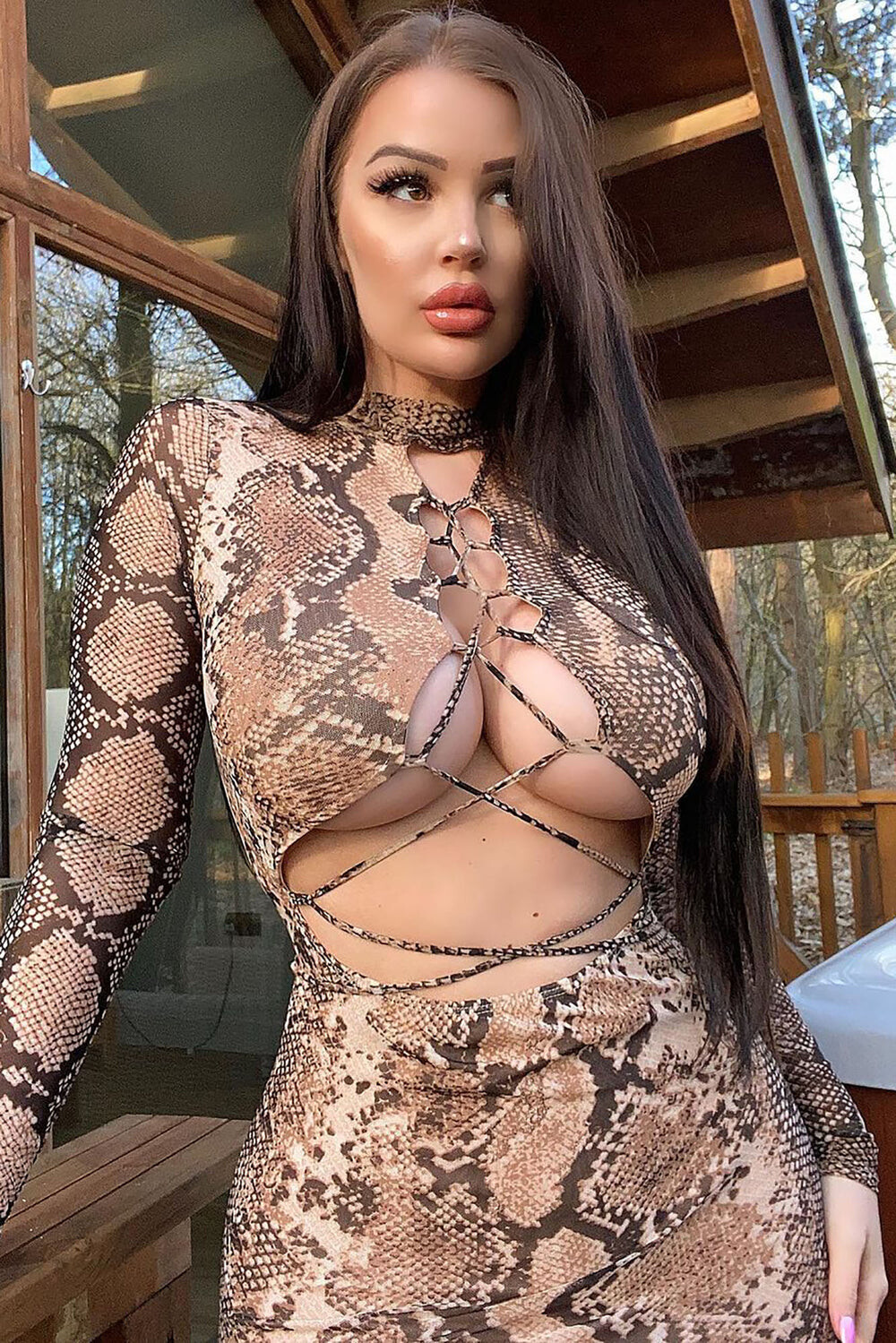 

Мини платье Fashion Nova D10500CN12, коричневый