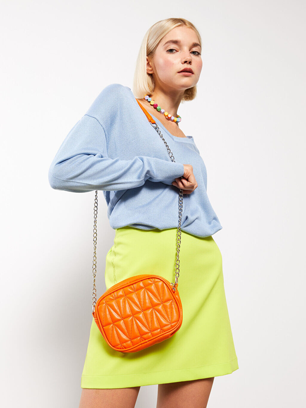 

Стеганая женская сумка через плечо с имитацией кожи LCW Accessories