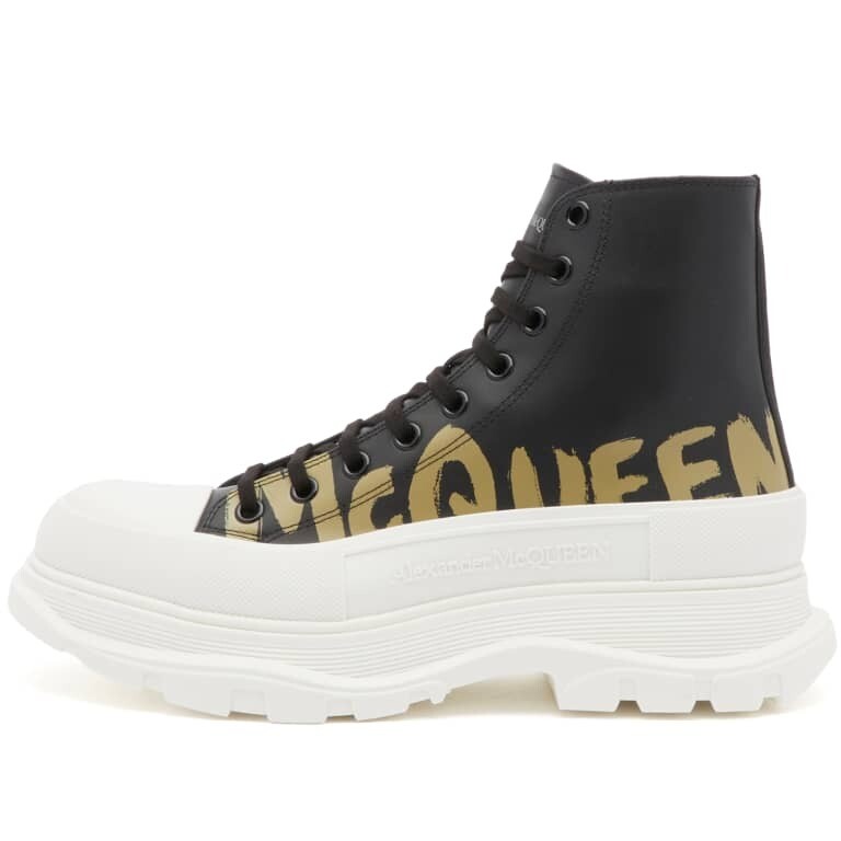 Ботинки Alexander Mcqueen Tread Slick Graffiti, черный/белый