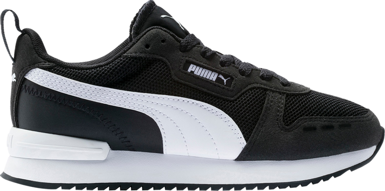 Кроссовки Puma R78 Jr Black White, черный кроссовки для девочек puma r78 jr фиолетовый