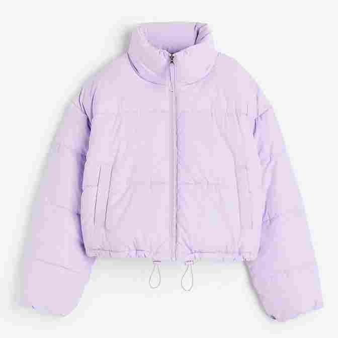 Куртка H&M Puffer, светло-фиолетовый