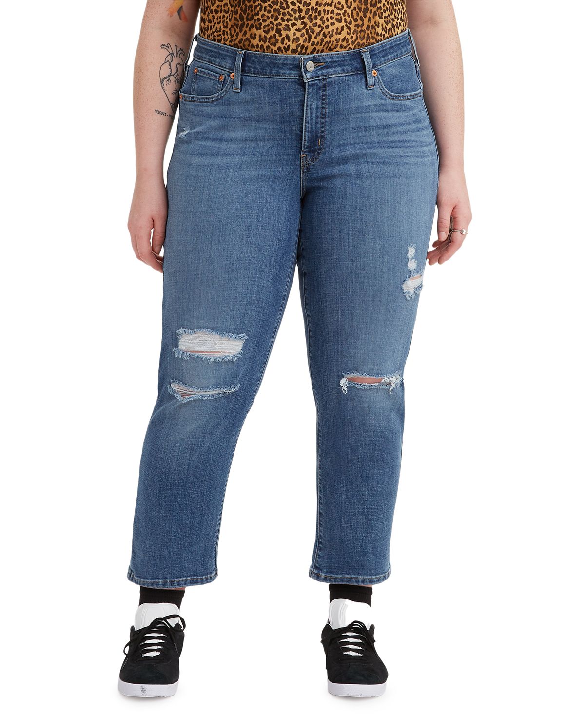 цена Модные джинсы-бойфренды больших размеров Levi's, мульти