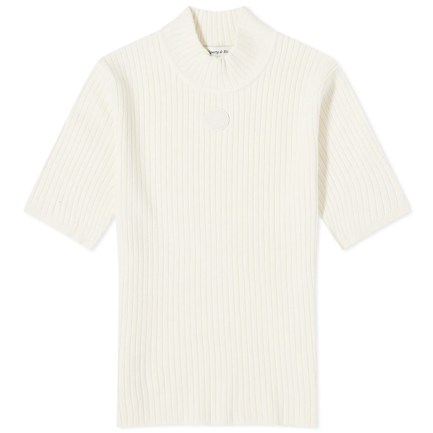 

Футболка Sporty & Rich Srhwc Ribbed, кремовый, Бежевый