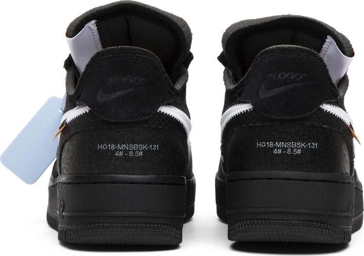 Air force 1 low black off white best sale