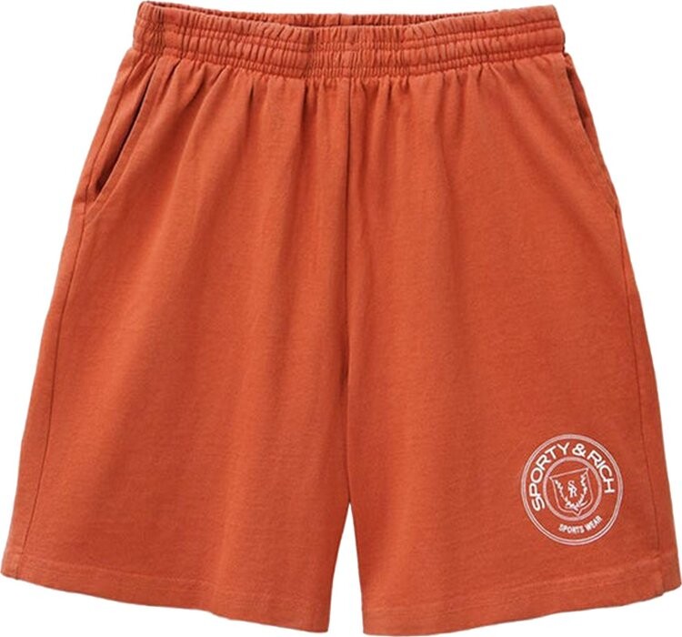 

Шорты Sporty & Rich Monaco Gym Short 'Rust/White', оранжевый