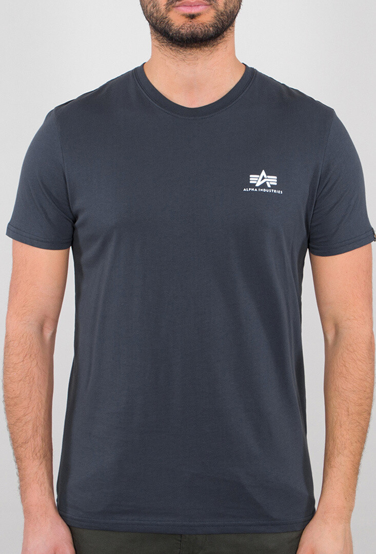 

Футболка Alpha Industries Basic T Small Logo, сине-белая