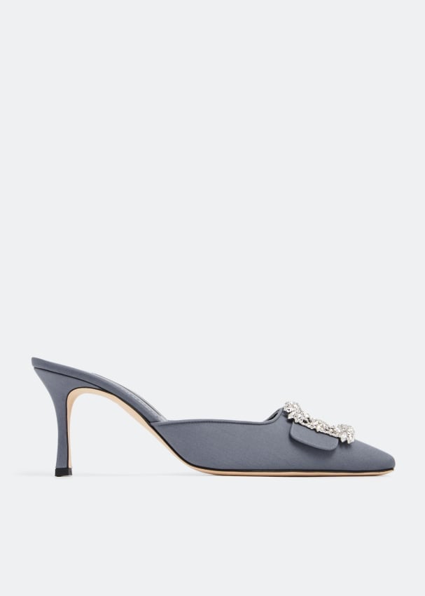 

Мюли MANOLO BLAHNIK Maysale jewel mules, серый