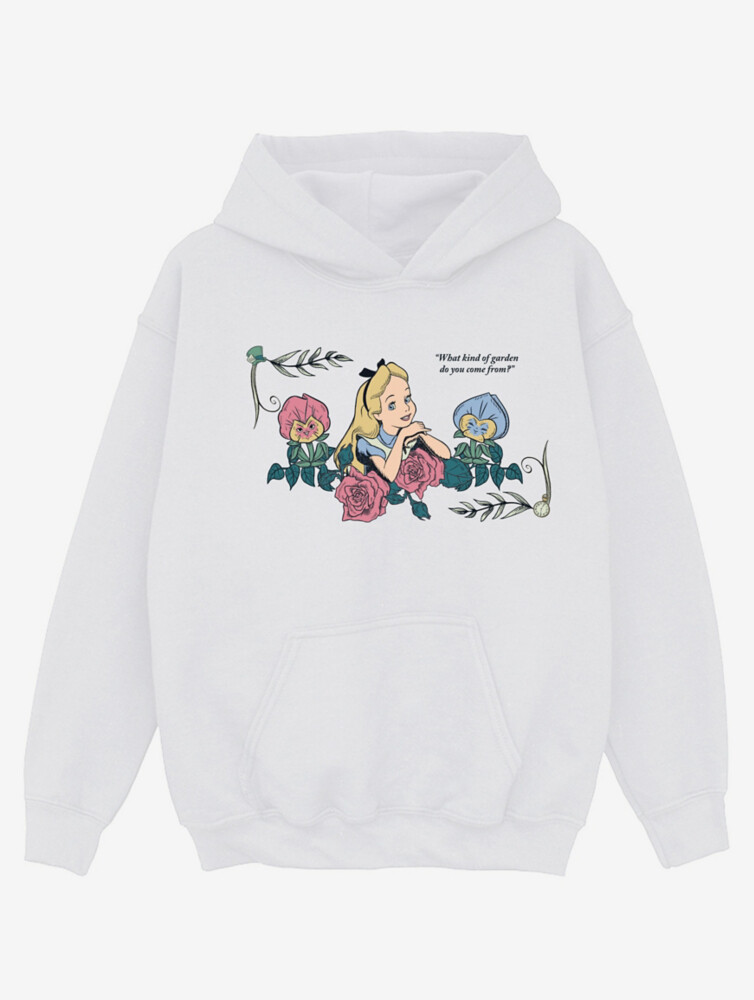 

NW2 Alice In Wonderland Garden Graphic Kids Белая толстовка с капюшоном George., белый