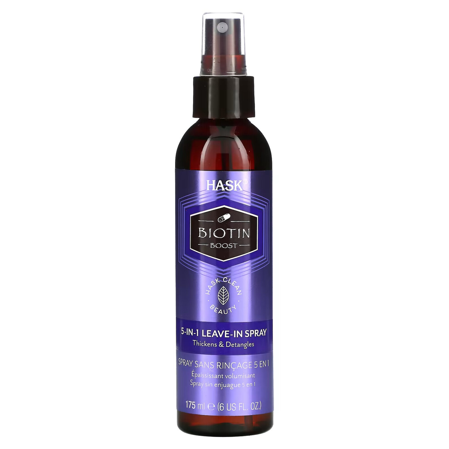 

Hask Beauty, Biotin Boost, несмываемый спрей 5 в 1, 175 мл (6 жидк. Унций)