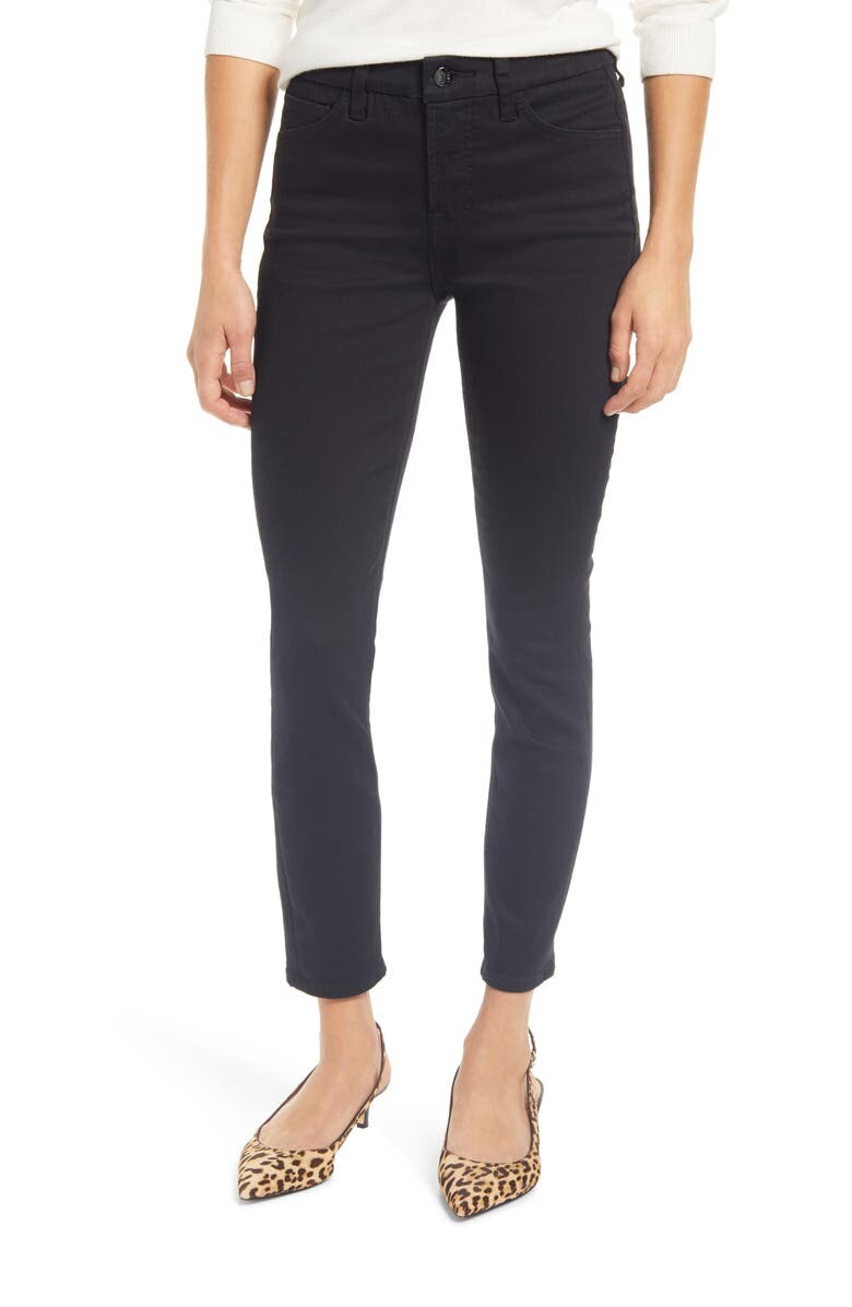 

Джинсы скинни до щиколотки JEN7 BY 7 FOR ALL MANKIND, черный