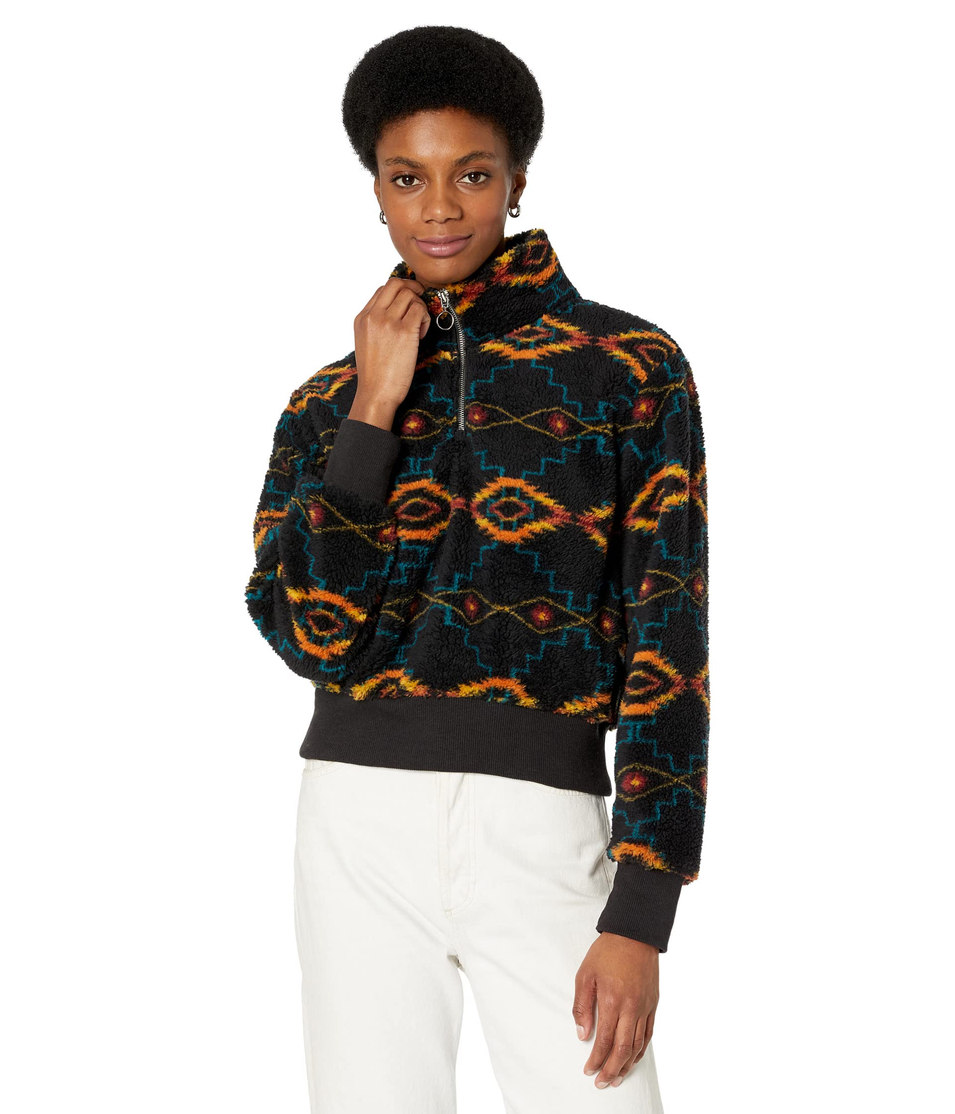 Пуловер Rock and Roll Cowgirl, Aztec Sherpa 1/4 Zip Pullover 48T2384 filter hepa multi surface brush roll l