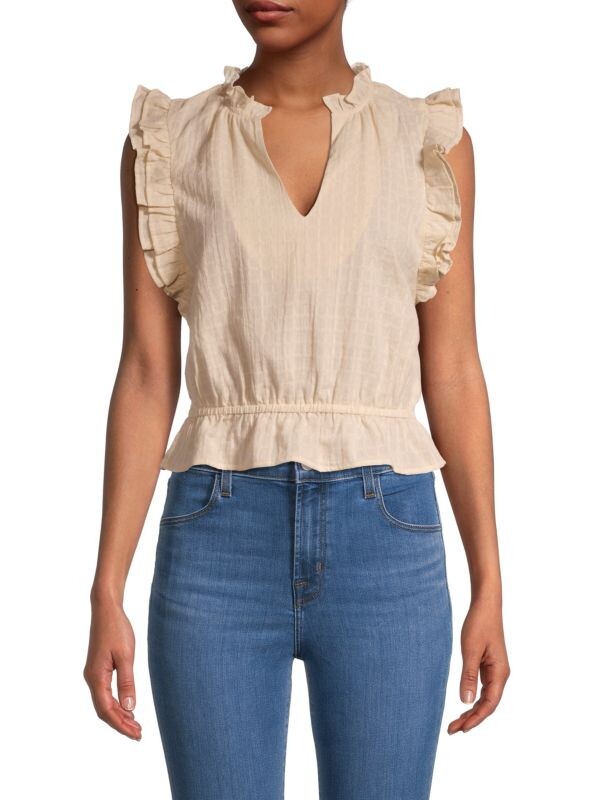 

Хлопковый топ с оборками BB Dakota Vintage ivory