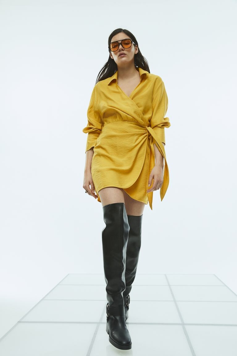 

Облегающее платье H&M, желтый