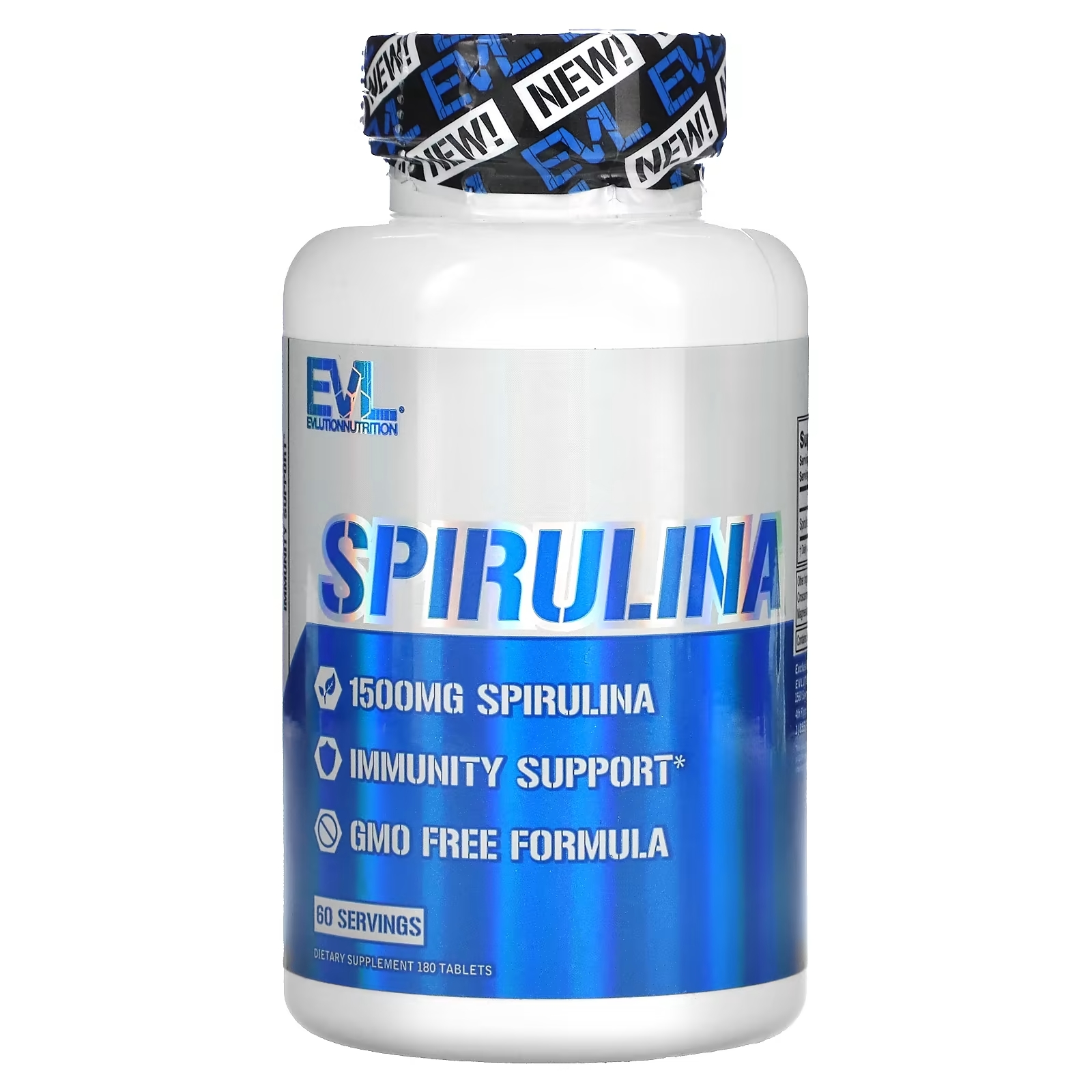 EVLution Nutrition Spirulina 500 mg, 180 таблеток
