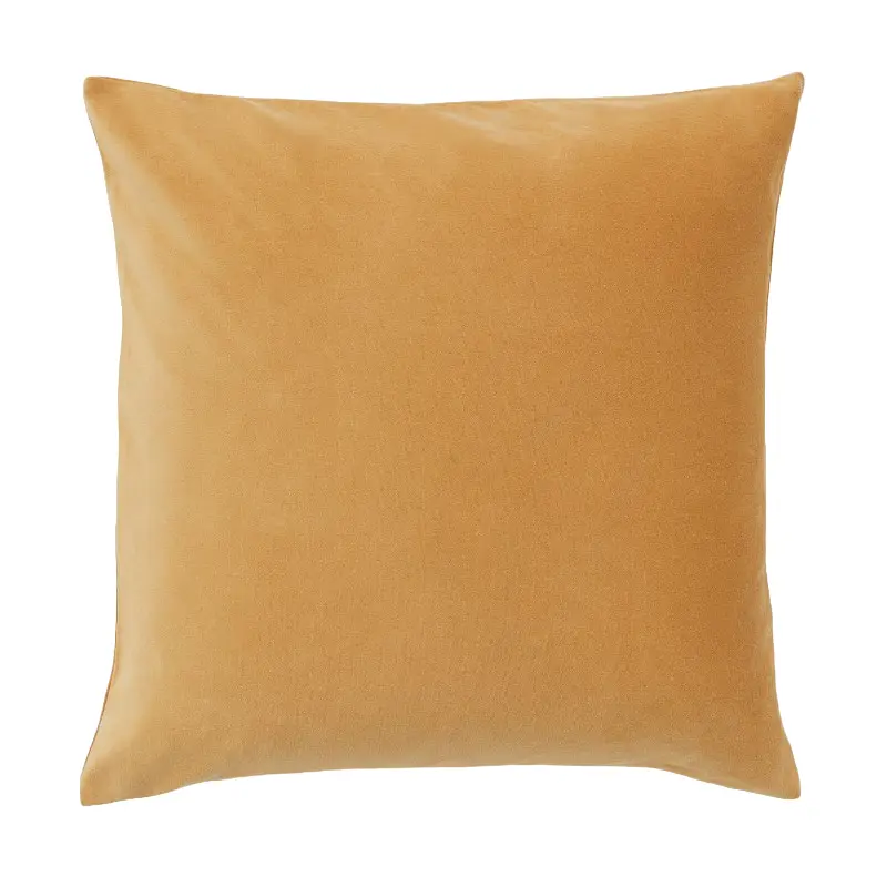 

Чехол для декоративной подушки H&M Home Cotton Velvet, темно-желтый