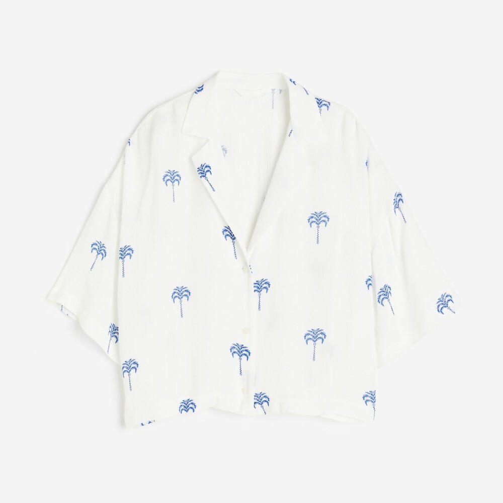 

Рубашка H&M Oversized Resort, белый