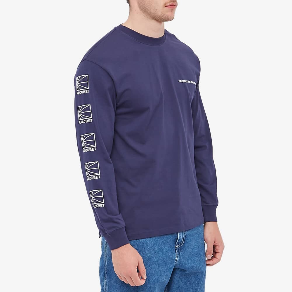 

Футболка PACCBET Long Sleeve Small Logo Tee, Синий