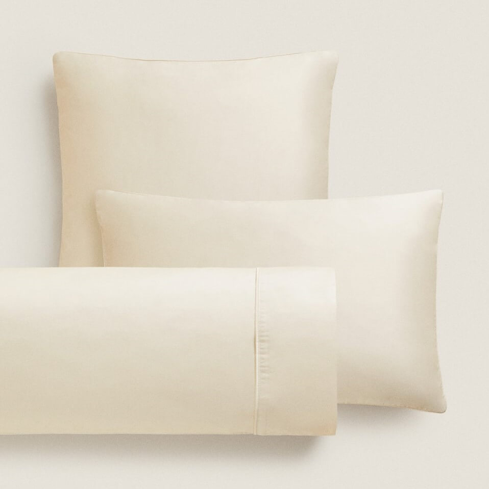 Наволочка Zara Home (500 Thread Count) Sateen, бежевый - фото