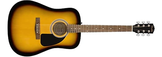 цена Стартовый пакет для акустической гитары Fender | солнечные лучи | ФА-115 FA-115 Dread Pack V2, SB WN