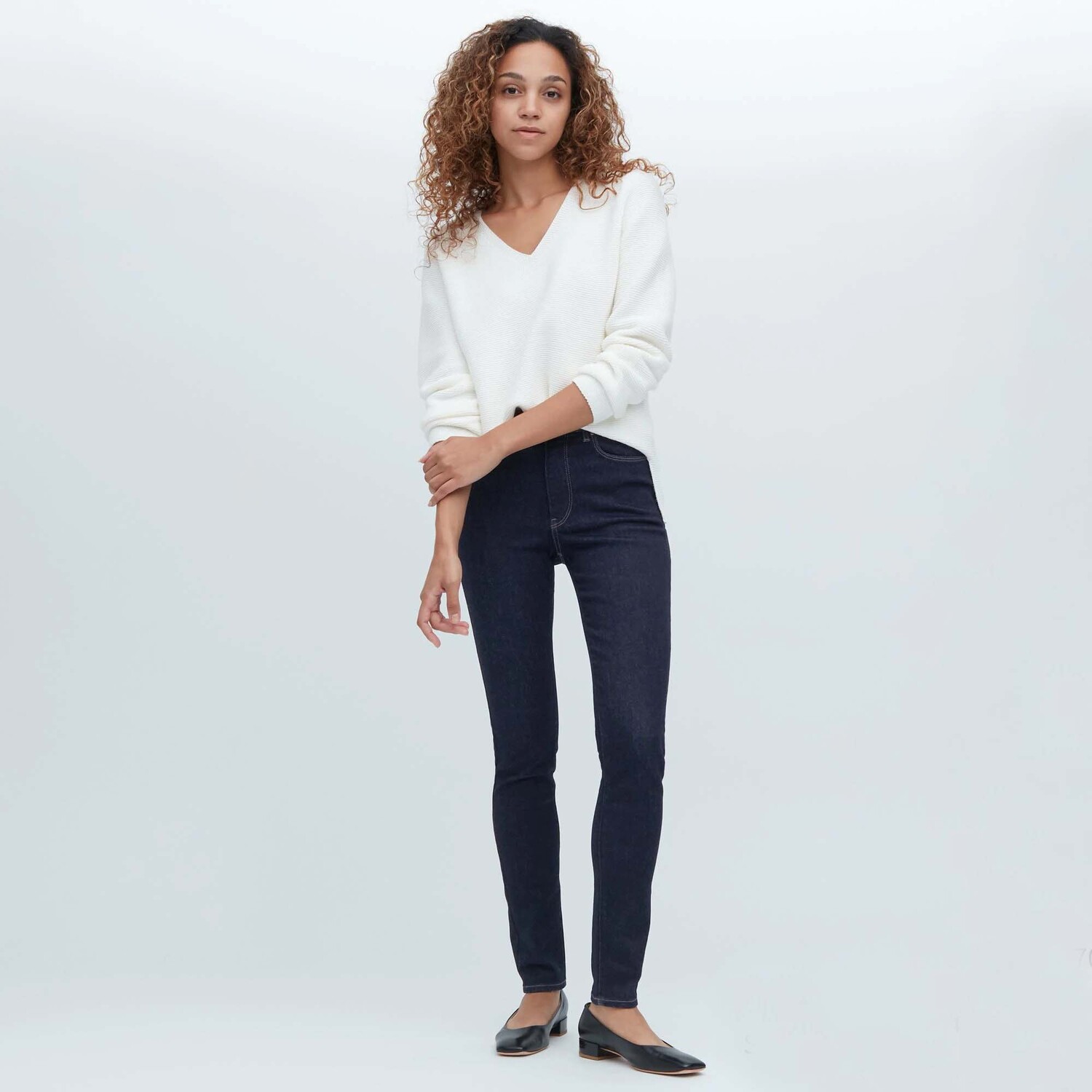 

Джинсы Uniqlo Ultra Stretch High Rise Skinny Fit, темно-синий