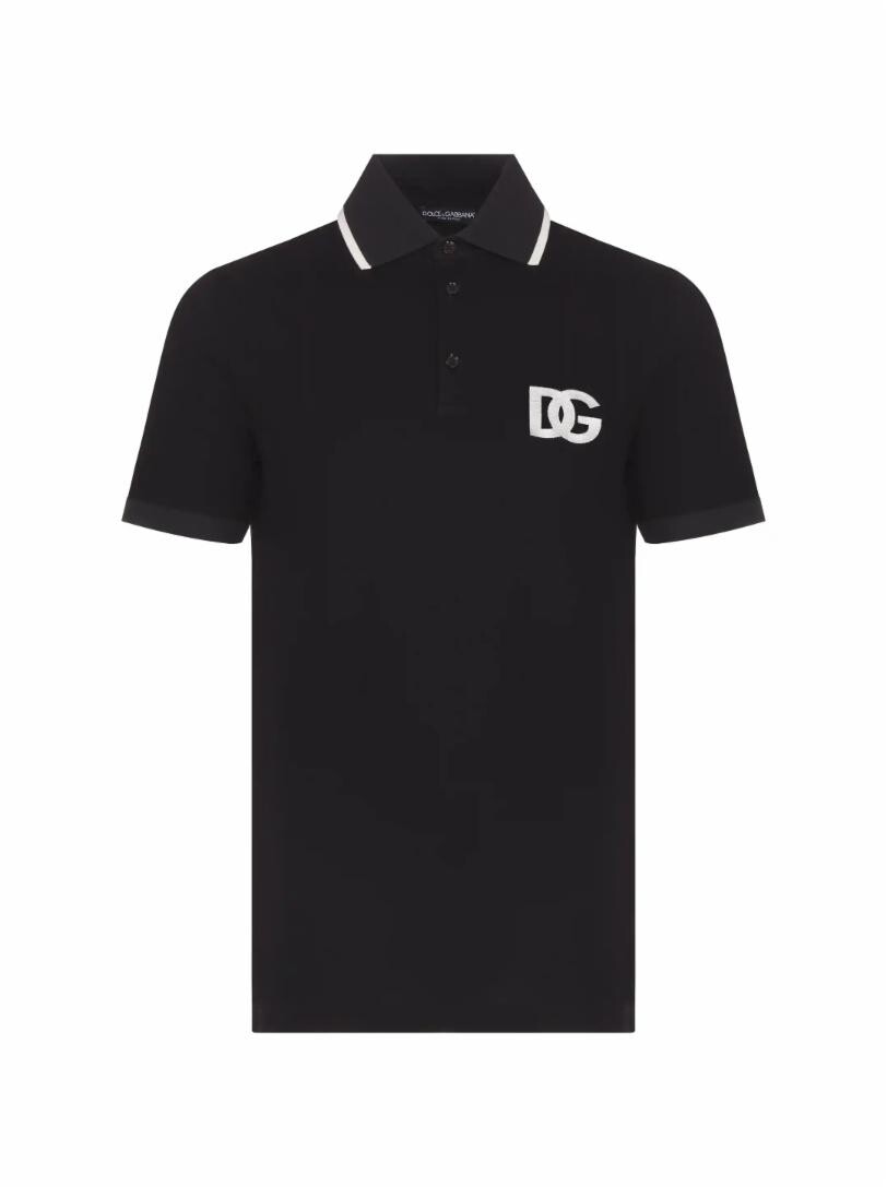 

Хлопковое поло с логотипом Dolce&Gabbana, Серый
