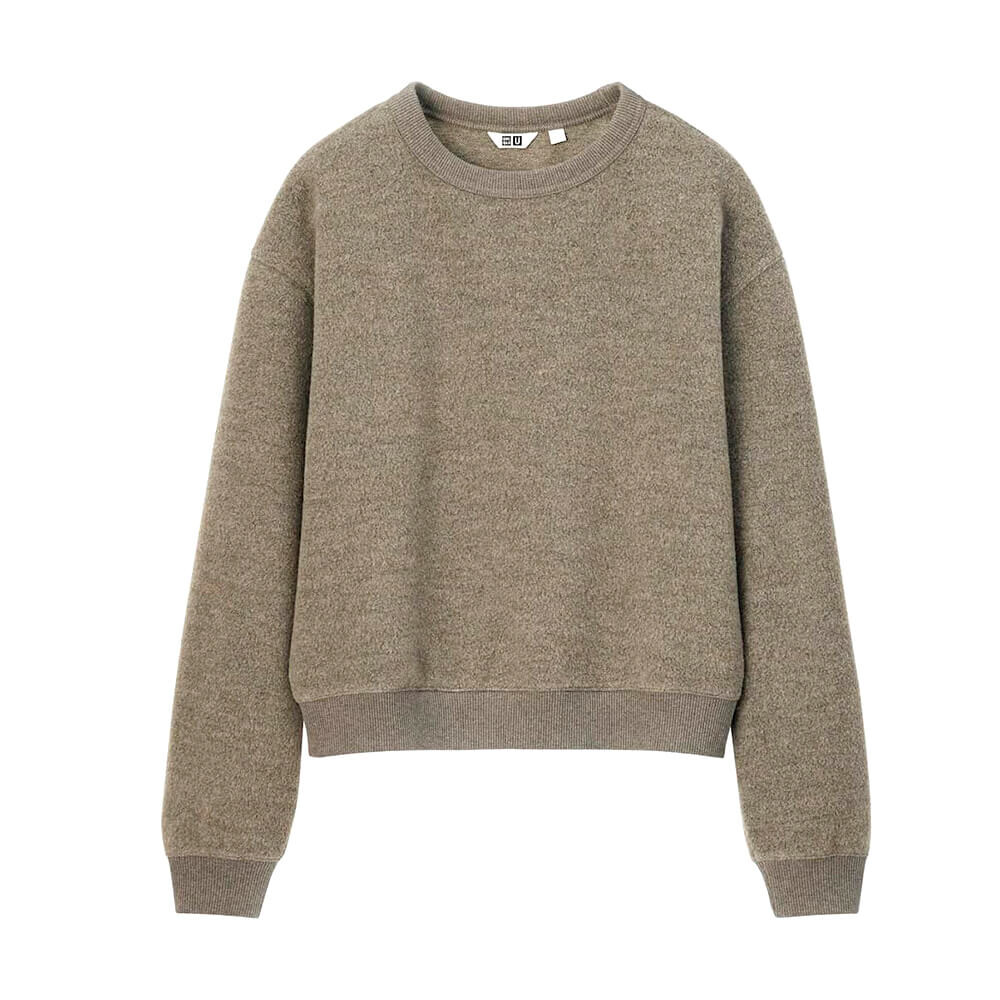 

Пуловер Uniqlo U Fleece Crew Neck, зелёный