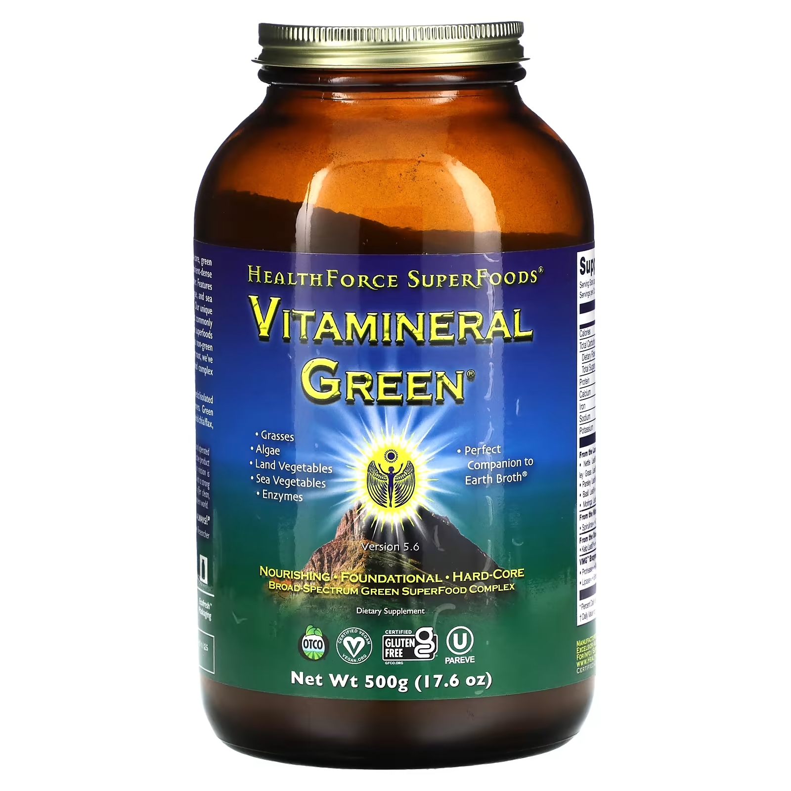 Пищевая Добавка HealthForce Superfoods Vitamineral Green, 500 г пищевая добавка healthforce superfoods vitamineral green 300 г