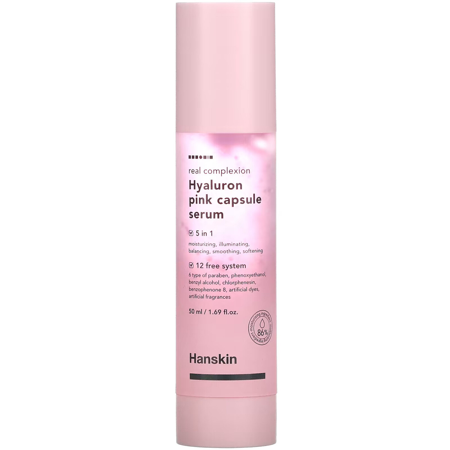 

Розовая капсульная сыворотка с гиалуроном Hanskin Real Complexion, 50 мл