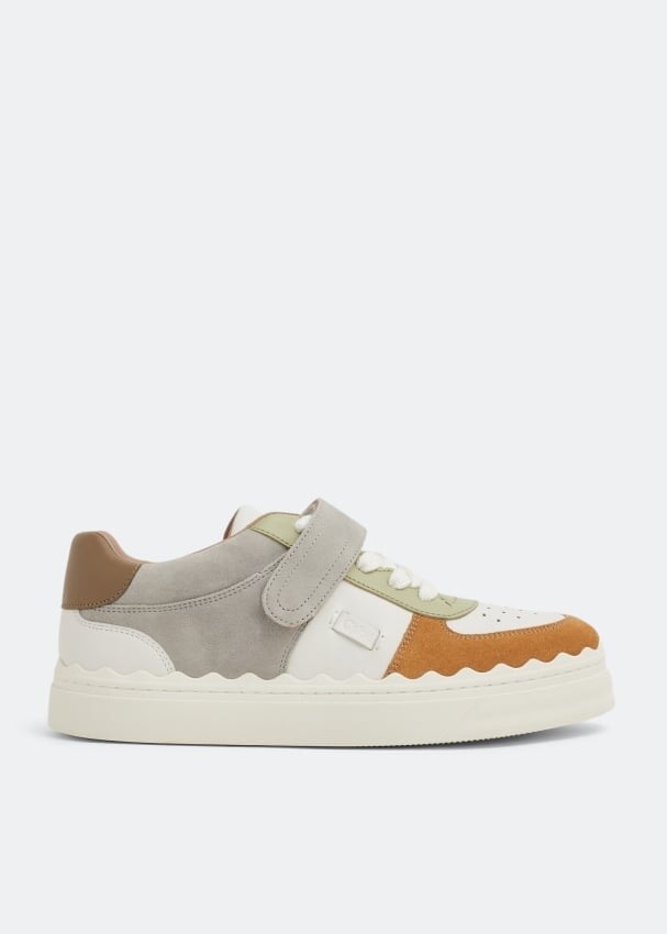 

Кроссовки CHLOÉ Lauren strap sneakers, белый