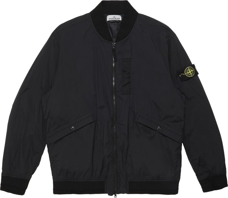 

Куртка Stone Island Logo Patch Zip Up 'Black', черный