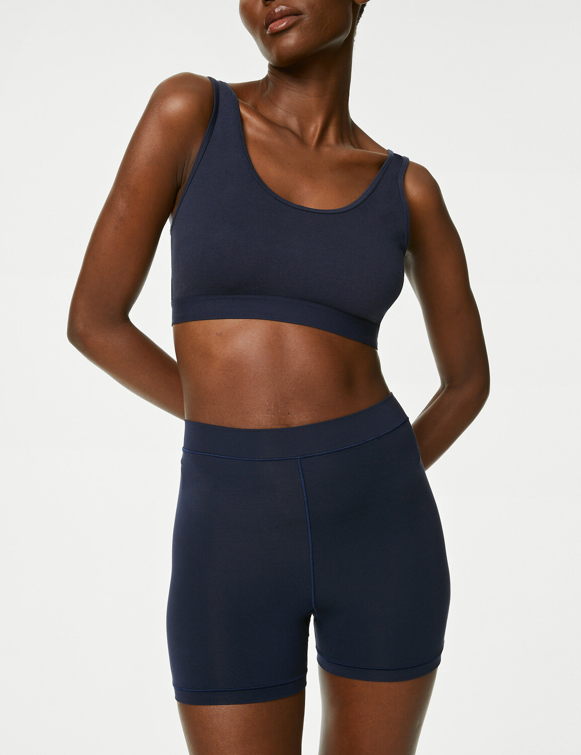 

Трусики для сна Flexifit с высокой посадкой Marks & Spencer, темно-синий