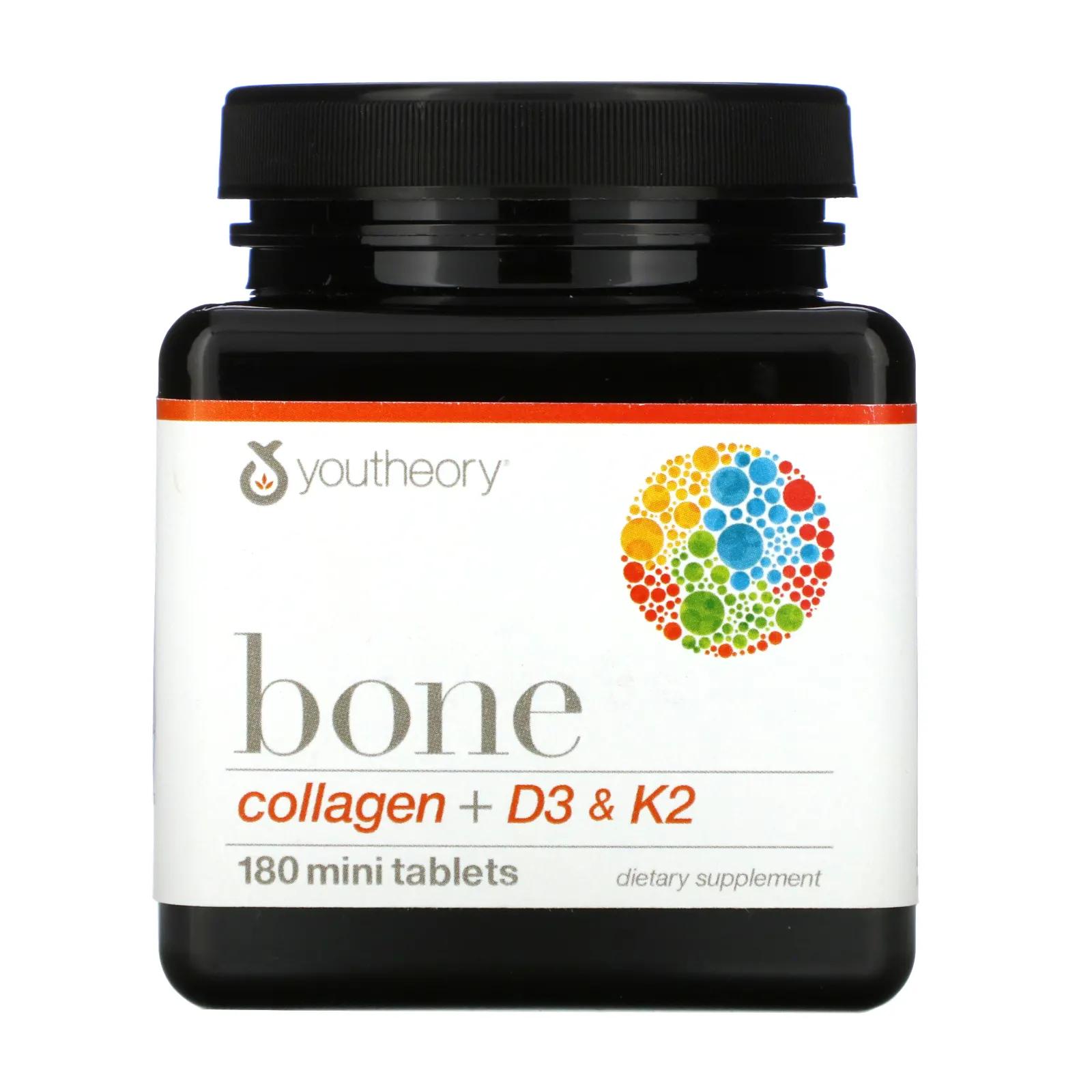 Youtheory Bone Collagen + D3 & K2 180 Mini Tablets