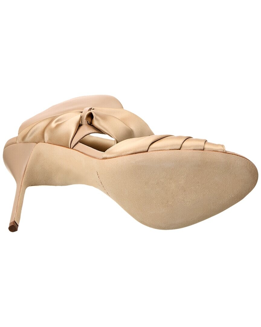 

Сандалии Manolo Blahnik Bimbanu 105 из атласа и кожи, коричневый