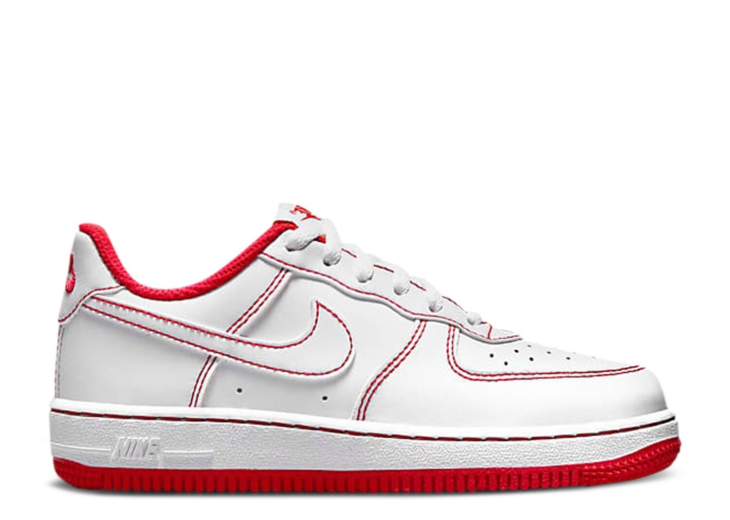 

Кроссовки Nike Force 1 Ps 'Contrast Stitch - White University Red', белый