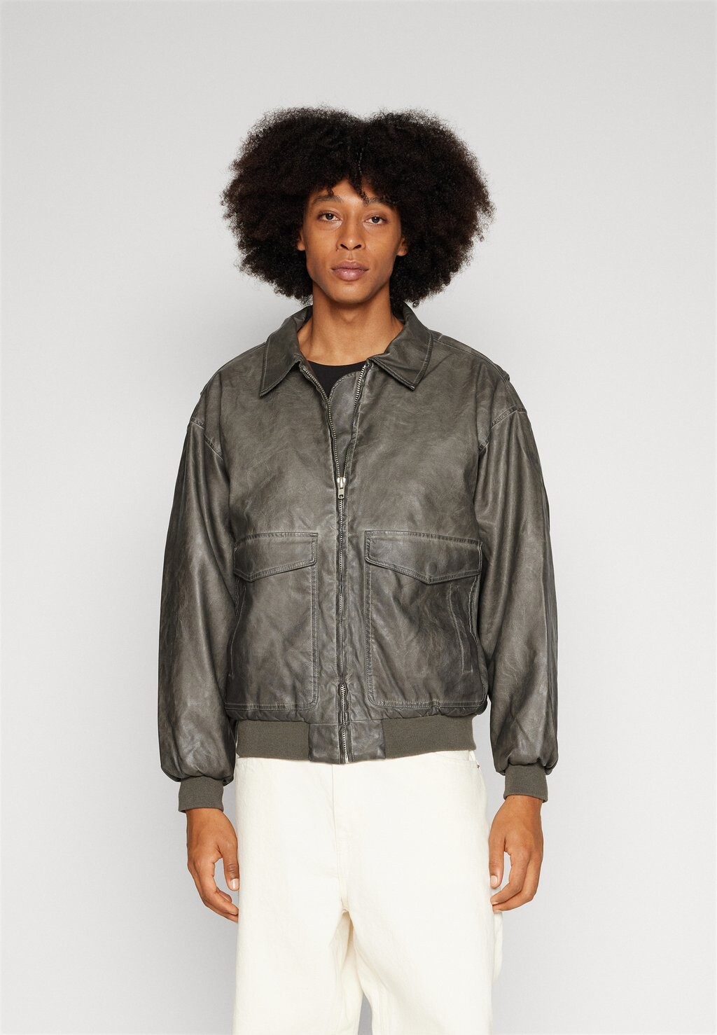 

Куртка из синтетической кожи BDG Urban Outfitters UNISEX FLIGHT JACKET, серый