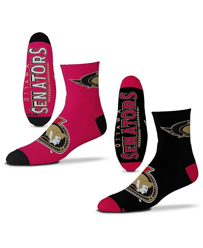 

Мужские носки Ottawa Senators, комплект из 2 четверть длины, Team For Bare Feet, красный