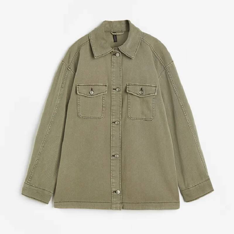 

Жакет-рубашка H&M Twill, зеленый