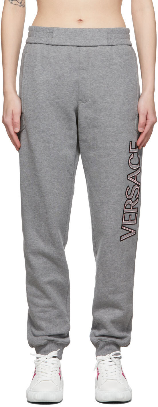 

Серые брюки для отдыха с логотипом Versace, Серый